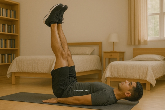leg raises Senaman Tanpa Alat di Rumah