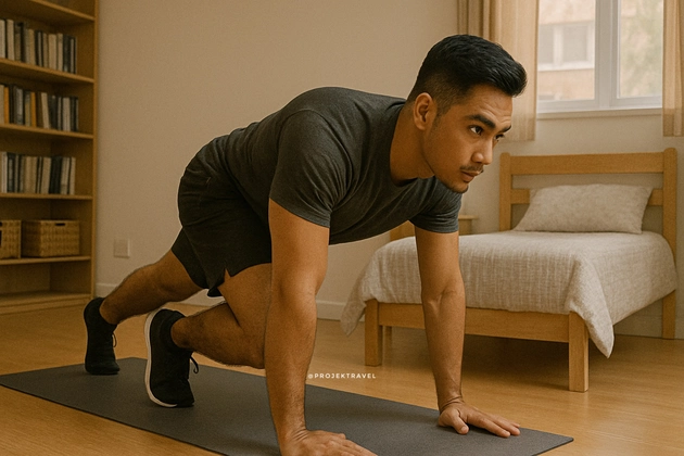 mountain climbers, Senaman Tanpa Alat di Rumah