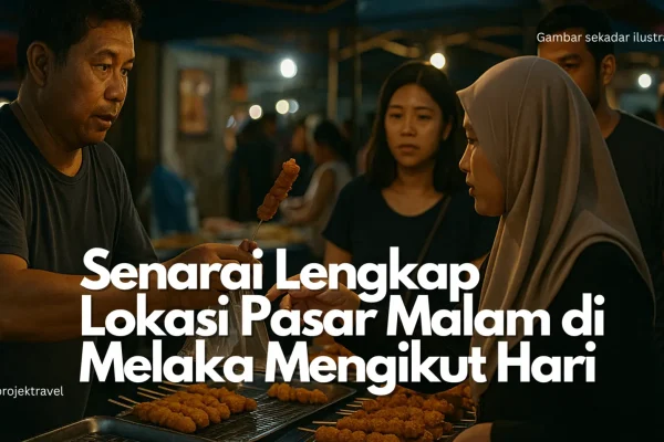 Senarai Lokasi Pasar Malam Melaka 2025 Mengikut Hari