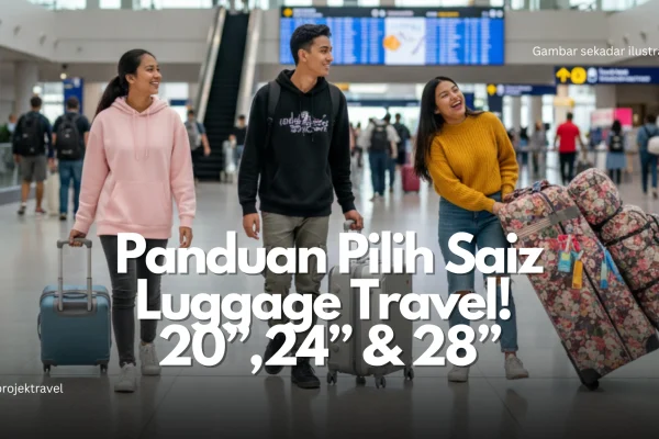 Panduan Pilih Saiz Luggage Paling Sesuai