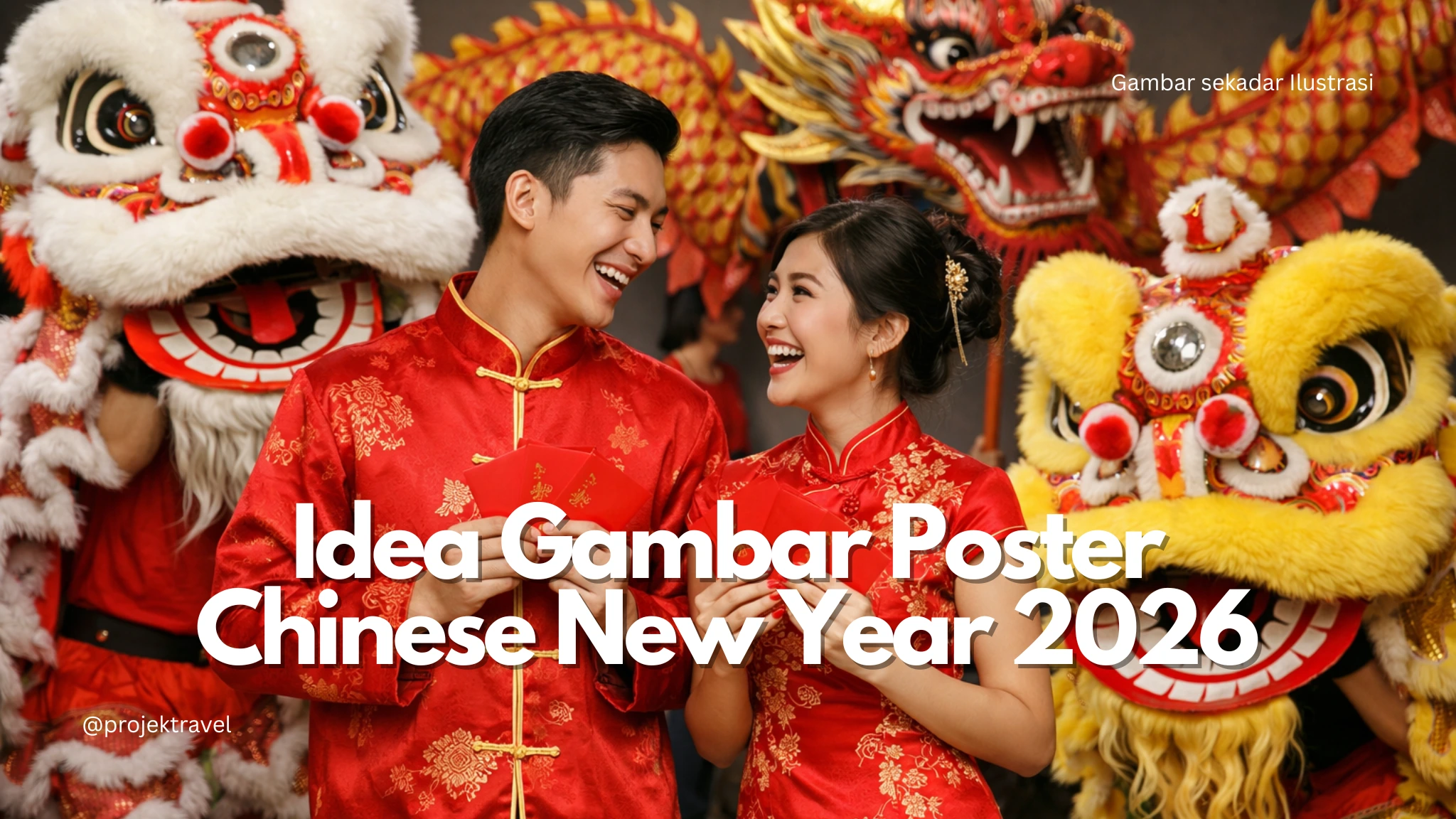 idea gambar poster tahun baru cina