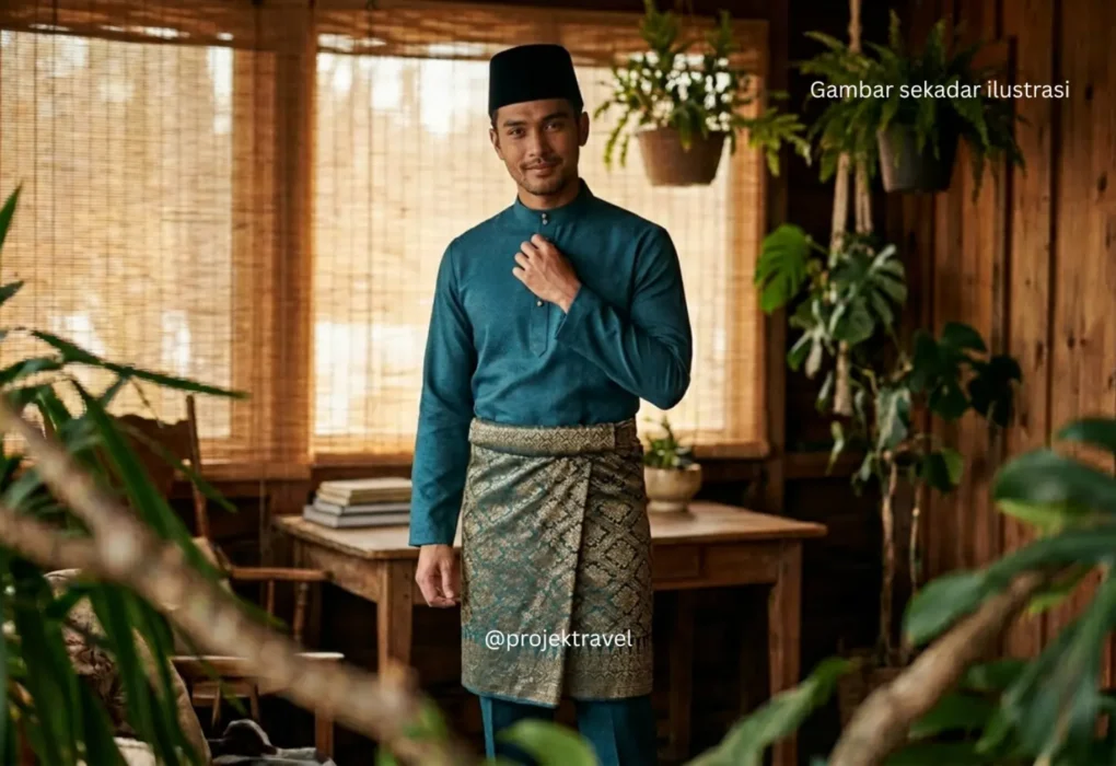 baju melayu dengan sampin
