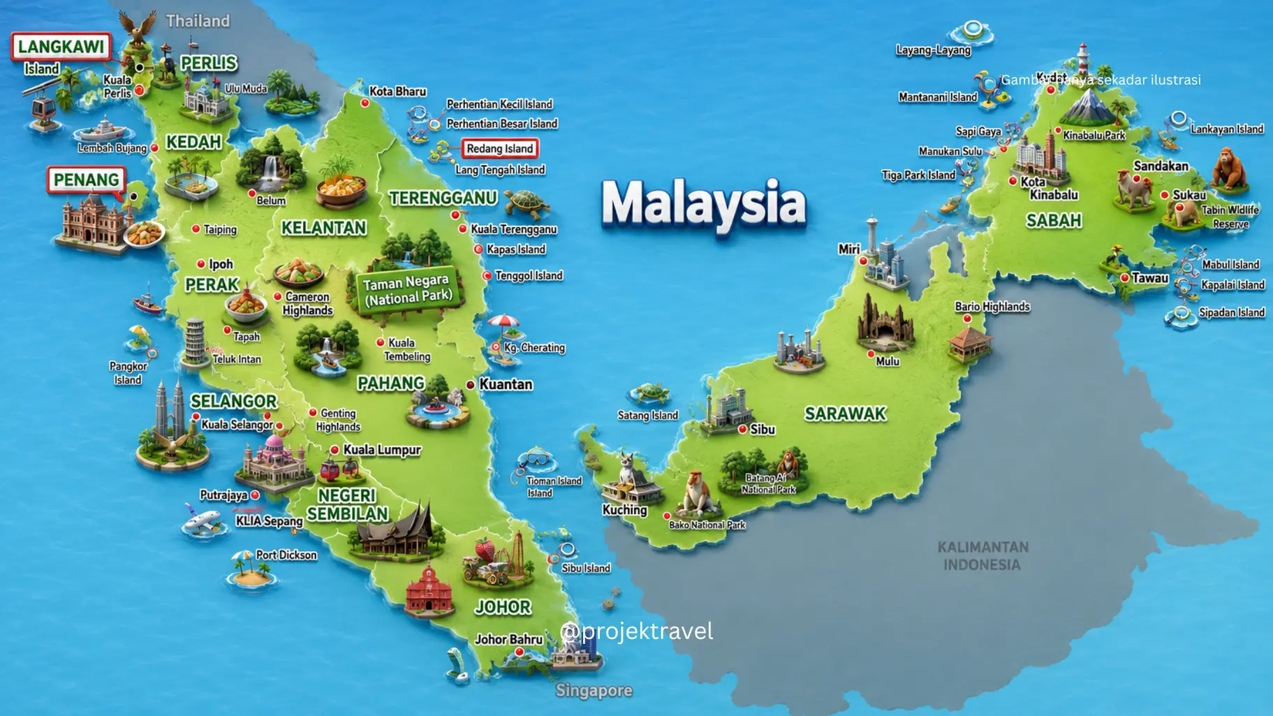 ilustrasi peta malaysia